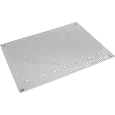 Acryl Whiteboard Kalender Transparante Maandkalender Plannerbord met 6 stuks 3 kleuren white