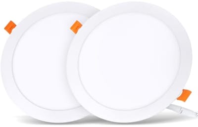 Ultraslim ronde LED-inbouwlampen - Set van 2 - Neutraal wit 4000K