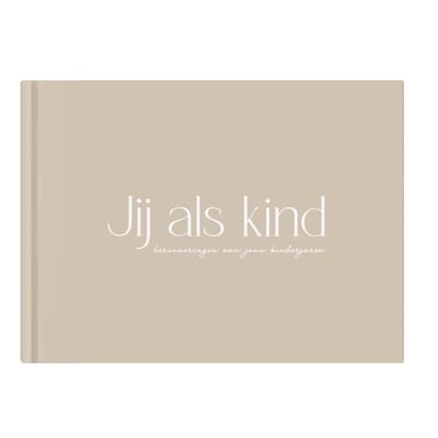 Opgroeiboek 'Jij als kind' de kinderjaren - 4 t/m 12 jaar - schoolfotoboek - schoolfoto's - neutraal - hardcover omslag - Writemoments