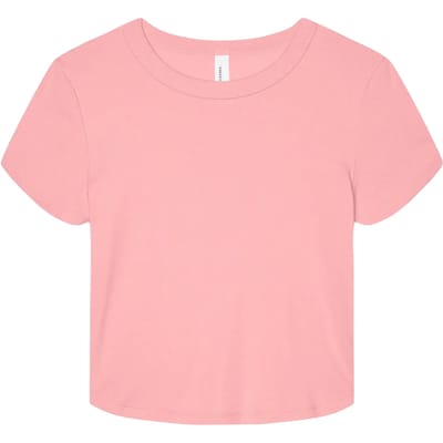 Bella+Canvas Women´s Micro Rib Baby Tee BL1010 - Solid Pink Blend - S