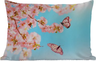 Buitenkussens - Tuin - Vlinders - Boom - Bloemen - 50x30 cm