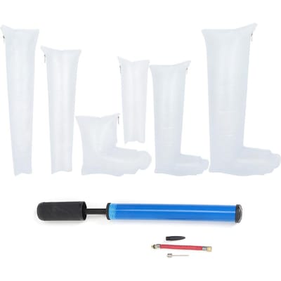 Set 7 pièces Attelle pneumatique gonflable Jambe Bras Kit d'urgence Premiers secours Camping Plein air white