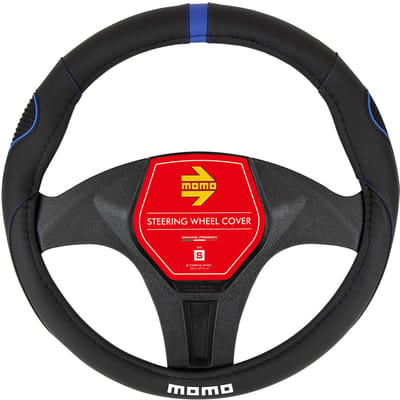 Housse de volant MOMO SUPER GRIP, Italie, Milan, Taille Petite, Bleu