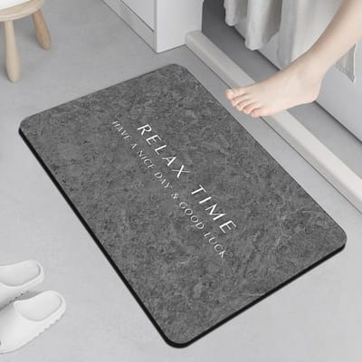 Marmeren Badkamervloermat Badkamer Waterabsorptie Sneldrogend en Antislip Voetmat Diatomeeënaarde Zachte Pad Voetmat 40*60cm