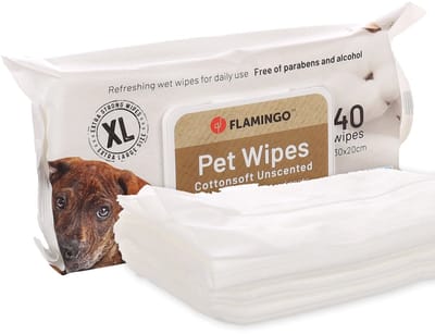 Flamingo Reini - Verzorgingsdoekje Honden - Universele Doekjes Reini Neutraal Xl Extra Strong 40st 30x20cm Displ. - 40st - 174393 - 40st