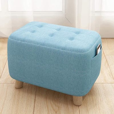 Voetenbank Rond - Poef Zitje - Ontspannen Zitten - Afneembare Hoes - 42x25x27cm - A