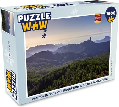 Puzzel Van boven ga je van Roque Nublo naar Gran Canaria - Legpuzzel - Puzzel 1000 stukjes volwassenen