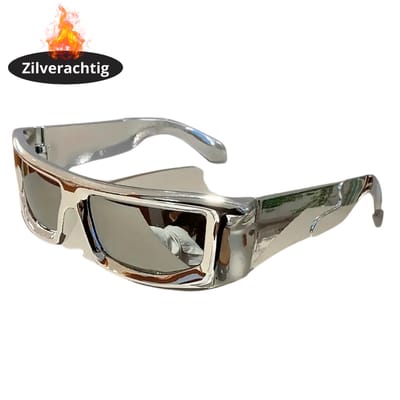 Livano - Festival Bril - Rave - Space - Techno - Freaky Glasses - Heren - Dames - Zonnebril - Zilver