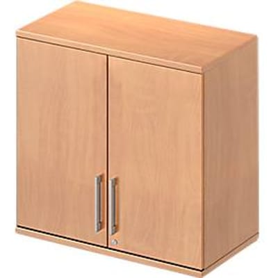 Schäfer Shop Genius Opzetkast TETRIS WOOD, 2 ordnerhoogten, B 800 mm, afsluitbaar, beukenpatroon