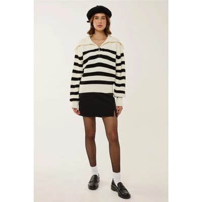 Oversized Gestreepte Ritstrui