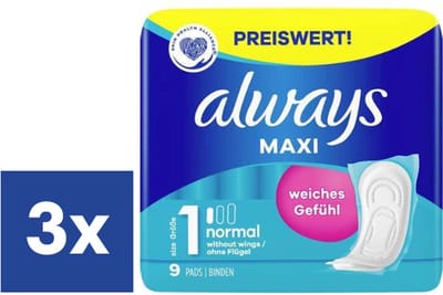 Always Maxi Normal Maandverband - 3 x 9 stuks - Voordeelverpakking 12 stuks