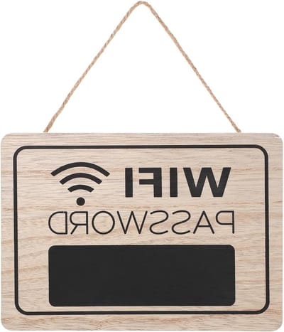 Decoratieve Wifi Wachtwoordlabel voor Thuis - Unieke Interieurdecoratie voor Gasten, Room Sign en Houtdesign