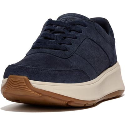 FitFlop FitFlop F-Mode Suede Flatform Sneakers BLAUW - Maat 36