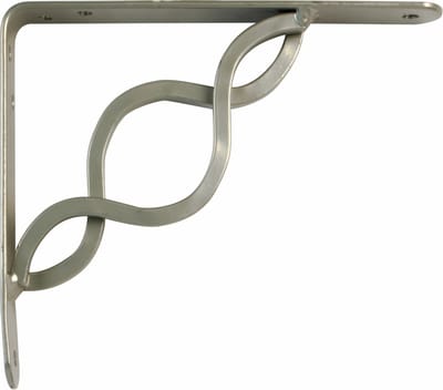 AMIG Plankdrager/steun/beugel Decoratief - metaal - zilver - H150 x B125 mm - Tot 195 kg - boekenplank steunen