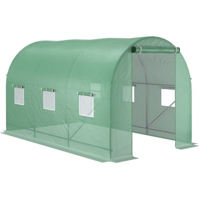 4goodz Outsunny tunnelserre foliekas met gaasplastic 350x200 cm