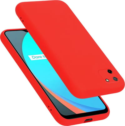 Cadorabo Hoesje geschikt voor Realme C11 2020 in LIQUID ROOD - Beschermhoes gemaakt van flexibel TPU silicone Case Cover