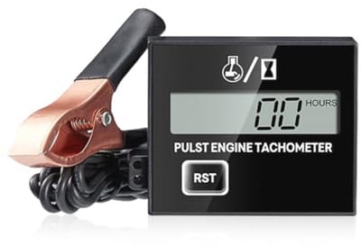 Digitale toerenteller voor kettingzagen - Waterdichte motortoerenteller met bedrijfsurenteller en verwisselbare batterij