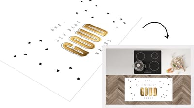 Keukenloper - Loper keuken - Spreuken - Quotes Jij bent goud waard - Oma - Moederdag - 120x60 cm - Keukenloper vinyl
