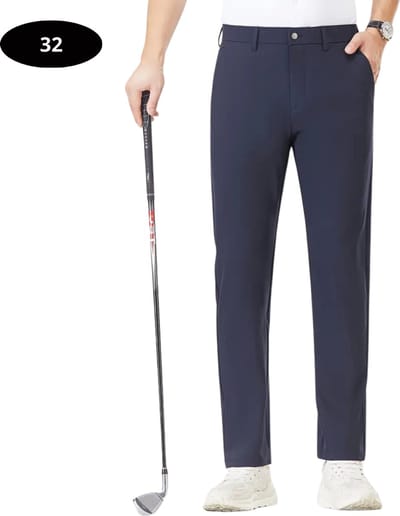 Livano Golfbroek Heren - Golfkleding - Golfen - Golf Accessoires - Nette Pantalon - Blauw M - Maat 48