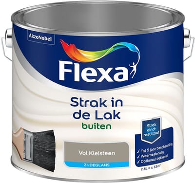 Flexa - Strak In De Lak Buitenlak Zijdeglans - Vol Kleisteen - Mengverf - 2,5 L