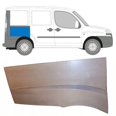 Reparatiepaneel achterspatbord voor Fiat Doblo 2001-2010 / Rechts