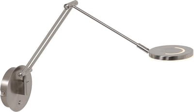 Wandlamp | 55 cm | soleil | LED | grijs, zilver | glas, metaal | moderne design verlichting
