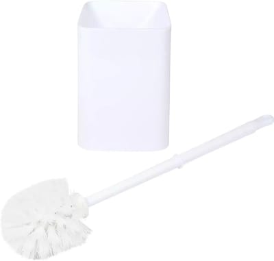 Benson Toiletborstel met houder - wit - kunststof - WC borstel - 41 cm