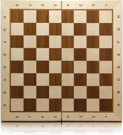 Professioneel Draagbaar Houten Schaakbord 54 cm voor Kinderen en Volwassenen
