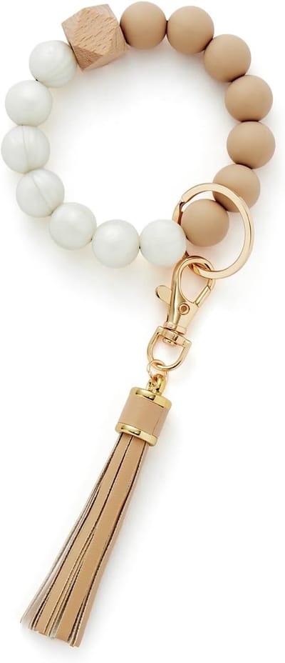 Thijox - Siliconen Kralen Sleutelhanger Armband voor Vrouwen - Duurzaam, Aangenaam, Robuust, Auto Sleutelhanger, Perfect voor Feest, Camping, en Dagel