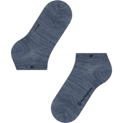 Burlington Soho Vibes kort eenkleurig katoen sneakersokken enkelsokken dames blauw - maat 36-41