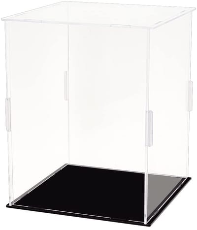 Dailygoods- Helm Display Case - Mini Vitrine met Acryl - 16.5x16.5x20.5cm - Stofdicht - Waterdicht - Voor Sportmemorabilia - Eenvoudig te Monteren