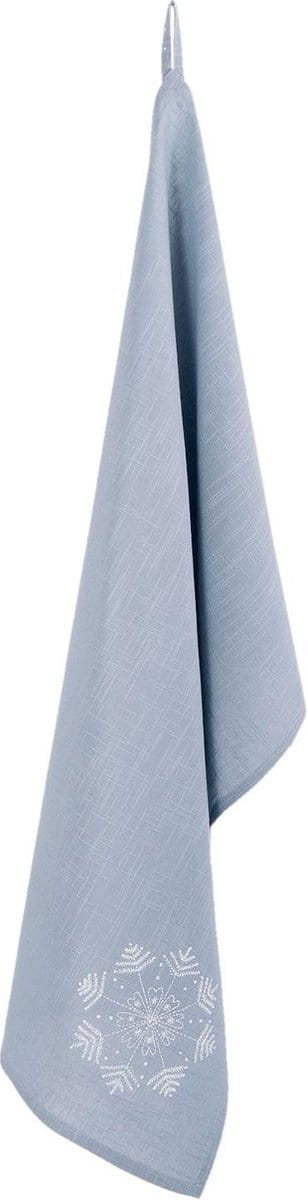 Keukendoek | 50*85 cm | Grijs | 100% Katoen | rechthoek | sneeuw | Clayre & Eef | WIW42C-2
