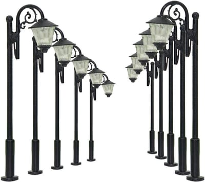 Model Lampen - Miniatuur Straatverlichting - Diorama Decoratie - Warm Wit Licht - Schaal 1:160