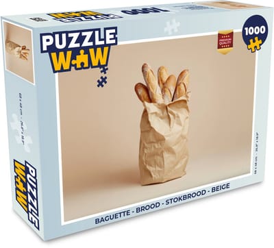 Puzzel Baguette - Brood - Stokbrood - Beige - Legpuzzel - Puzzel 1000 stukjes volwassenen