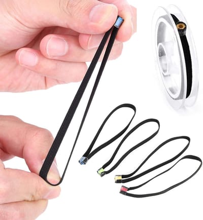 4 Stuks Vliegvissen Tippet, Lichtgewicht Elastische Tippet Spoelring, Vissnoer Lussen voor Vissport Accessoires