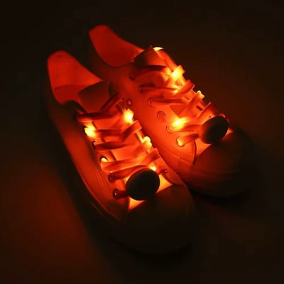 Lichtgevende Nylon Veters - LED - Oranje