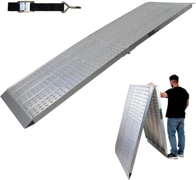 TRUTZHOLM - Aluminium Event Oprijplaat - 300x70 cm - Inklapbaar - 400 kg - Extra Lange Rolstoelhelling & Logistieke Loopplank