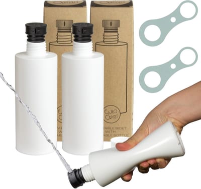 Draagbaar Bidet - Reis Bidet - Persoonlijke Hygiëne - Universele Fles Compatibel - 330 ml - Zwart
