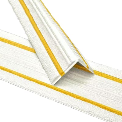 Plint - Zelfklevende 3D Muursticker Wandrand - Decoratieve Zelfklevende Wandafwerking - Multifunctionele Sierlijst - DIY -Zelfklevende Wandstrips - Lijstwerk van vloer tot plafond -9.2 m x0.14 m - Wit en goud