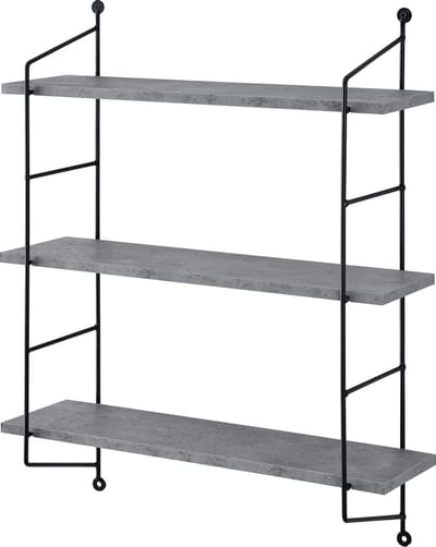Wandrek Visby met 3 planken 60x23,5x63,5 cm betonkleurig