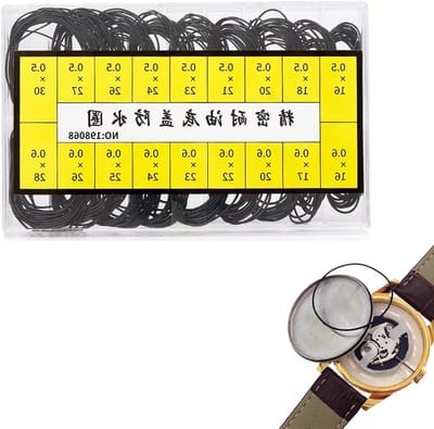 Complete Set van 180 Waterdichte O-Ringen voor Horlogeherstel - Rubberen Seal Ringen voor Horlogemakers en DIY Projecten