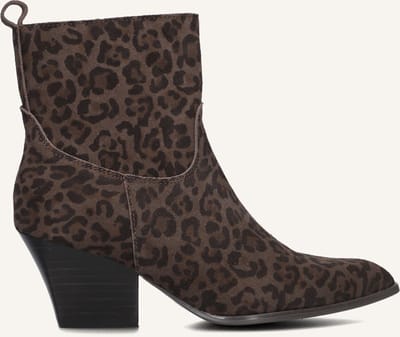 Notre-V Shn80672 Enkellaarsjes - Enkelboots met rits - Dames - Bruin - Maat 39