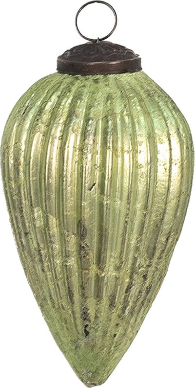 Clayre & Eef Kerstbal Overig Ø 7 cm Groen Glas Kerstballen