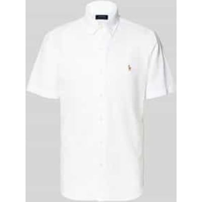 Overhemd Korte Mouw Polo Ralph Lauren CHEMISE COUPE DROITE EN OXFORD UNIE