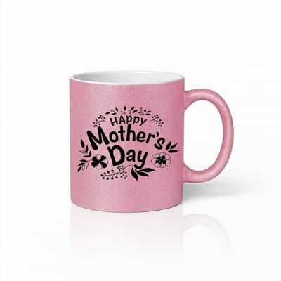 Happy Mother's Day Roze Mok - Bloemenprint Moederdag Cadeau - Keramische Beker