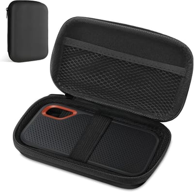 Kabeltas - Elektronica organizer - Reizen en opbergen - Waterdicht EVA materiaal - 14 x 10 x 4.5 cm - Zwart