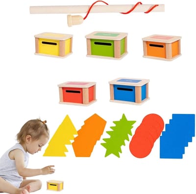 Vormsorteer Speelgoed - Houten Blokken - Creatief Leren - Bevordert Fijne Motoriek - 22.5 cm - Multicolor