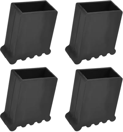 Dailygoods- Trapvoetafdekking Antislip - 4 Stuks - Rubberen Pads - Ladder Voetjes - Reserveonderdeel - Afmetingen 17 x 63 mm - Laddervoetjes