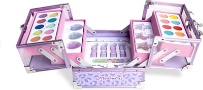 Martinelia Kinder Make Up Koffer Roze 35pcs - Kinder Make up - 18 x 18 cm uitklapbaar 5 vaks