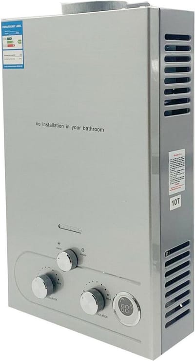 J&S - Dakta® Propaan - Boiler - LPG Geiser 16 Liter / minuut Boiler - Ideaal Voor Camper - Caravan - Boot - Camping - Snel Heet Water - Inclusief Douche